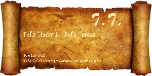 Tábori Tímea névjegykártya